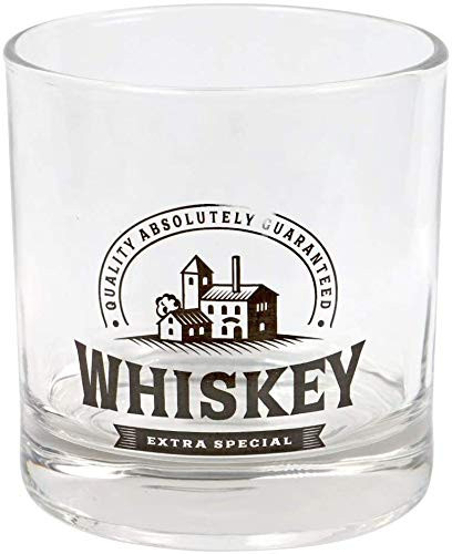 Whiskey Glass - 10.5oz Barware Glass for Scotch Bourbon and Cocktail Drinks