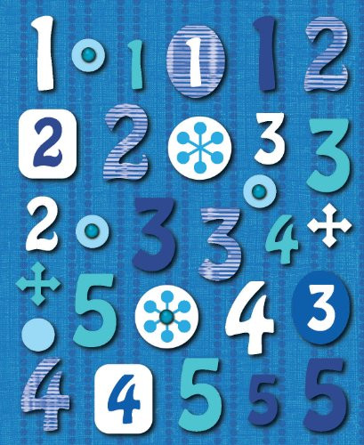 K and Company EK Success Blue Numbers 2 Die-Cut Stickers