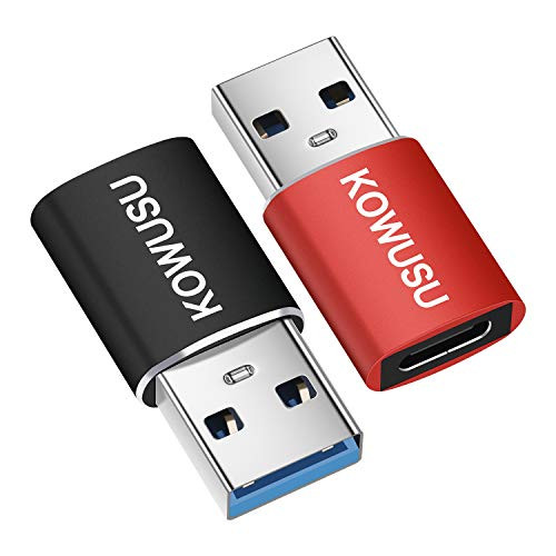 USB C Female to USB 3.0-3.1 Male Adapter -2 PCS- Type C to USB A Adapter Compatible with Laptops Power Banks Chargers and More Devices with Standard USB A Ports  by KOWUSU