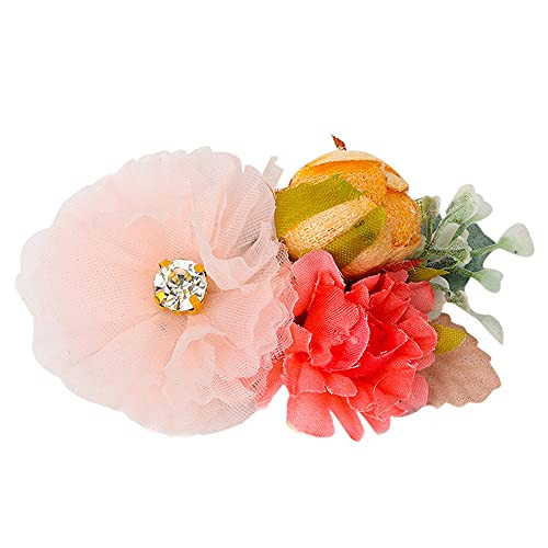 SPDD Baby Flower Hair Clips Artificial Floral Duckbill Clips Rose Pearl Hairpins for Girls Kids Hairgrips Hair Accessories Headwear-G-