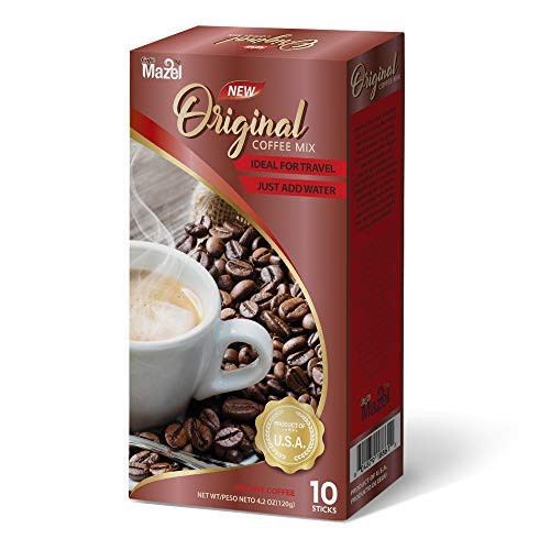 Café Mazel Instant Coffee - Original Instant Coffee Mix 3 in 1 Instant Coffee 10 Sticks