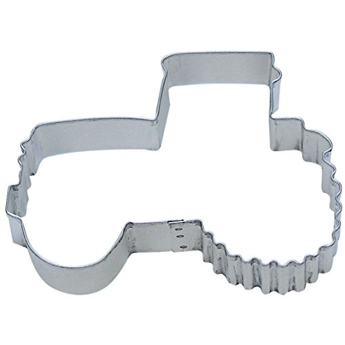 Tractor Cookie Cutter 4.25 Inch - Made in the USA - R and M Cookie Cutters Tin Plated Steel Tractor Cookie Mold