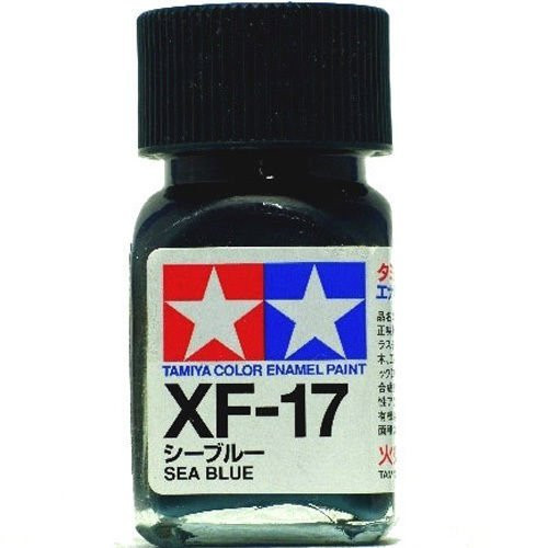 O TAMIYA COLOR FLAT ENAMEL HOBBY PAINT NEW 10ML XF-17 SEA BLUE -item G4W8B-48Q2848