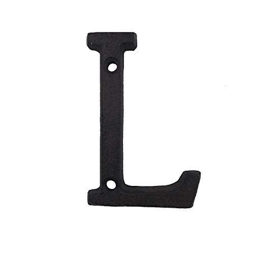 House Numbers- 3 Inch Solid Cast Iron Home Address Number or Mailbox Numbers Letter L