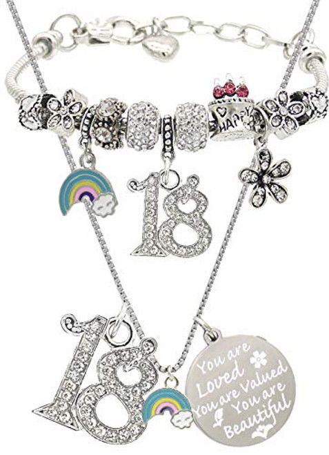 18th Birthday 18th Birthday Gift 18th Birthday Girl Gifts 18th Birthday Necklace Gifts for 18 years old Girl 18th Birthday charm Bracelet Gift for 18 year old Girl 18th Birthday Gifts for Girls