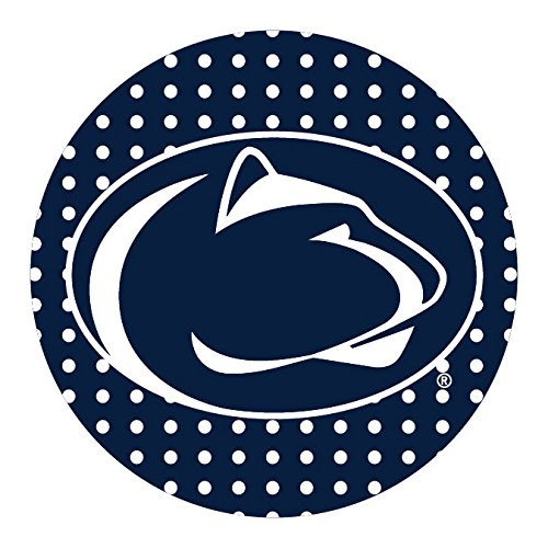 R and R Imports Penn State Nittany Lions 4 Inch Round Trendy Polka Dot Magnet