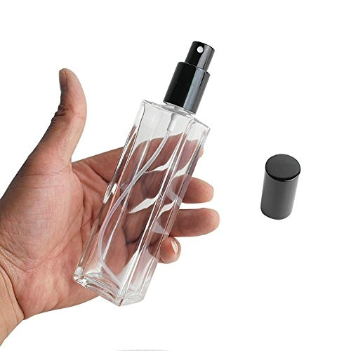 1PC Perfume Glass Bottles Transparent Empty Refillable Spray Bottles Fine Mist Vials Cosmatic Dispenser Container Jars for Makeup Water Toner Moisturizer Liquids -30ML-1OZ-