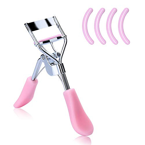 Eyelash Curler Makeup with Advanced Silicone Eyelash Curler Pressure Pad  and  Tweezer and Satin Bag  and  Fits All Eye Shapes Get The Perfect Curl