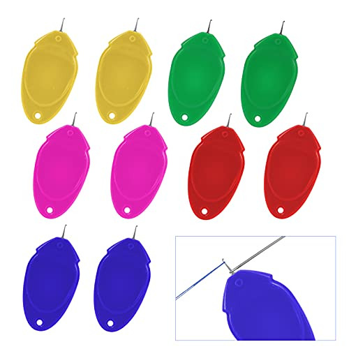 Pocmimut Needle Threader for Hand Sewing Needle Threaders Tool Plastic Wire Loop DIY Needle Threader Hand Machine Sewing Tool for Sewing Crafting -10 PCS-