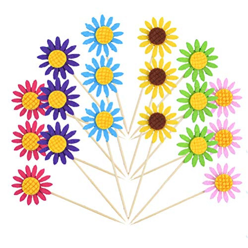 Toyvian 18 Pcs Sunflower Cake Toppers Cupcake Toppers Decoration Dessert Fruit Picks for Birthday Festival Wedding Toyvian 18 Pcs Sunflower Cake Toppers Cupcake Toppers Decoration Dessert Fruit Picks for Birthday Festival Wedding