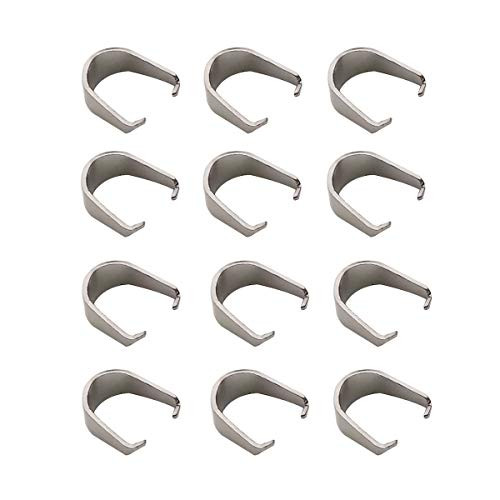 100pcs Stainless Steel Pinch Clip Clasp Bail Finish Necklace Clasps Pendant Clasps Claw Bail Pendant Clasps Pinch Clip Clasp Bail for Necklace Dangle Charm Pendant Connector -3x7mm-100pcs-