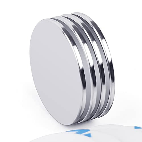 Pack of 4 N52 Strong Neodymium Disc Magnets with Double-Sided Adhesive Powerful Permanent Rare Earth Magnets Fridge DIY Building Scientific Craft Office Magnets 1.26" D x 1-12"H Pack of 4 N52 Strong Neodymium Disc Magnets with Double-Sided Adhesive Powerful Permanent Rare Earth Magnets Fridge DIY Building Scientific Craft Office Magnets 1.26" D x 1-12"H