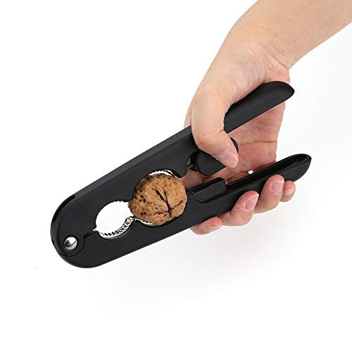 Spring Loaded Nut cracker - Shell Seafood Cracker - Two Size Opener Tool - Locking Mechanism - Easy to Operate - Super Strong Glass Fiber Reinforced Nylon Handle - by KITCHENDAO