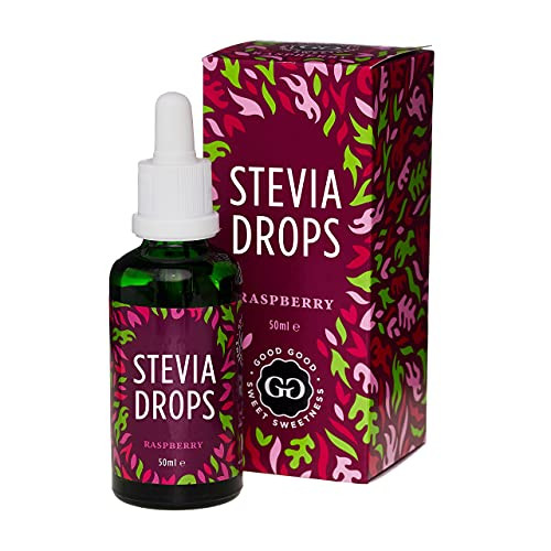 Raspberry Stevia Drops by Good Good -1.7 Fl oz - 50ml- - Sugar Free Substitute and All Natural Diabetic Friendly Zero Calorie Sweetener