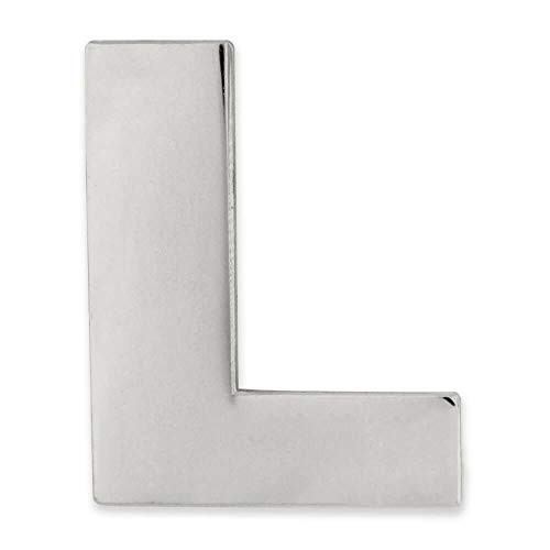 PinMart Silver Letter L Alphabet Lapel Pin PinMart Silver Letter L Alphabet Lapel Pin
