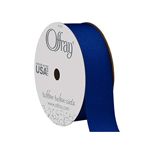 Offray Grosgrain Craft Ribbon 7-8-Inch x 18-Feet Century Blue