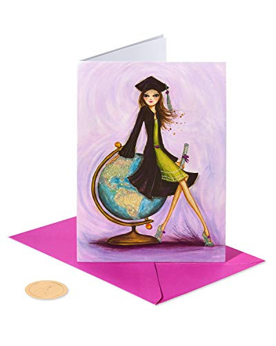 Papyrus Graduation Card for Her - Designed by Bella Pilar -Look Out World-