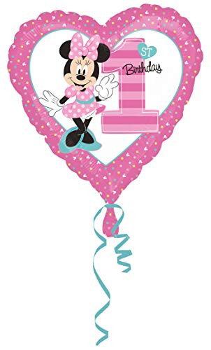 Anagram 18" 1St Birthday Foil Balloon Minnie Mouse Multicolor