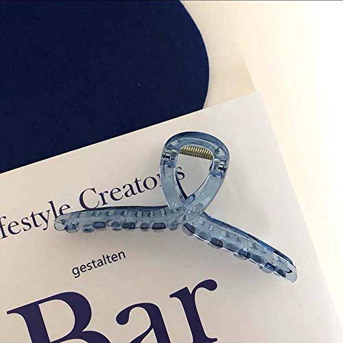 Korean Blue Temperament Hair Clip Geometric Hair Claw Female Claw Crab Shark Clip Acrylic Hairpins Girls Women Barettes Hair Accessories-B-