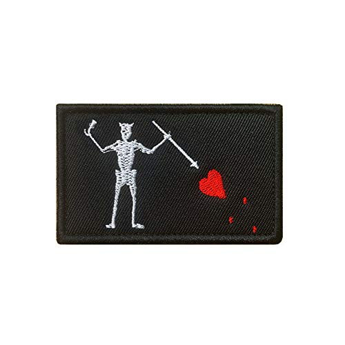 Antrix Black Beard Pirate Edward Military Badge Emblem Patch Hook and Loop Tactical Pirate Flag Patch - 3.15"x2" Antrix Black Beard Pirate Edward Military Badge Emblem Patch Hook and Loop Tactical Pirate Flag Patch - 3.15"x2"