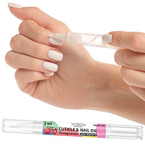 Tachibelle Cuticle and Nail Oil for Nourish Moisturize and Revitalize Cracked and Rigid Cuticles with Natural ingredients and Vitamin E - Easy to Use Cuticle Pen 2ml -Pomegranate-