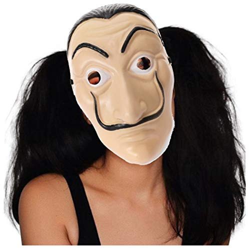 Fstrend Money Heist Mask Dali Unisex La Casa De Papel Costume Mask Salvador Cosplay Halloween Party Prom Musical Face Masks