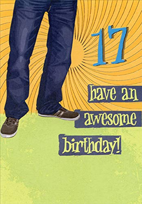 Designer Greetings Have an Awesome Birthday Age 17 - 17th Birthday Card for Him Designer Greetings Have an Awesome Birthday Age 17 - 17th Birthday Card for Him