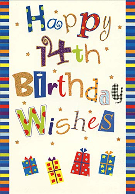 Designer Greetings Holographic Foil Birthday Wishes Age 14 - 14th Birthday Card Designer Greetings Holographic Foil Birthday Wishes Age 14 - 14th Birthday Card