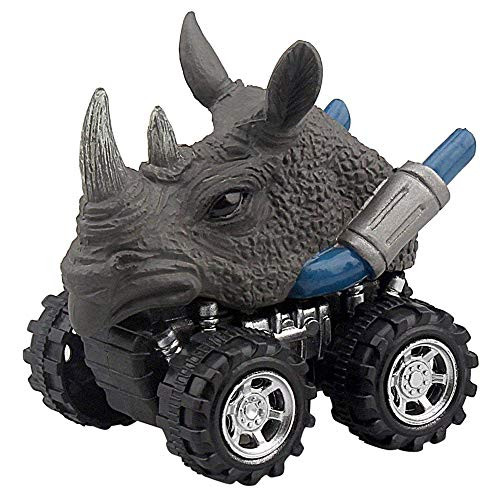 Amaping Pull Back Dinosaur Cars Animal Head Pattern Cars Toys with Big Tire Wheel for 3-14 Year Old Boys Girls Creative Gifts for Kids Playsets - -Rhinoceros- Amaping Pull Back Dinosaur Cars Animal Head Pattern Cars Toys with Big Tire Wheel for 3-14 Year Old Boys Girls Creative Gifts for Kids Playsets - -Rhinoceros-