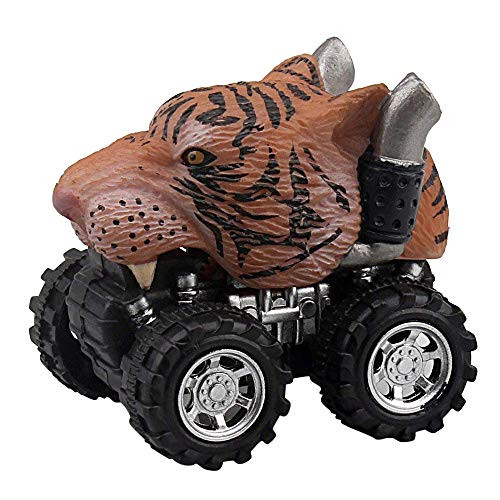 Amaping Pull Back Dinosaur Cars Animal Head Pattern Cars Toys with Big Tire Wheel for 3-14 Year Old Boys Girls Creative Gifts for Kids Playsets -Tiger- Amaping Pull Back Dinosaur Cars Animal Head Pattern Cars Toys with Big Tire Wheel for 3-14 Year Old Boys Girls Creative Gifts for Kids Playsets -Tiger-