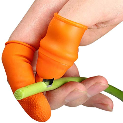 T.Y.G.F Gardening Thumb Knife Silicone Picking Thumb Cutter Vegetable Fruit Cutter with Anti-Cut Finger Cover Finger Sleeve Set Picking Tool for Harvesting Plant Gardening