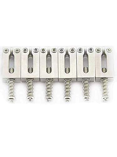 10.5mm Guitar Tremolo Bridge Saddles for Fender Stratocaster Strat Telecaster Tele Electric Guitar ReplacementChrome-Set of 6-