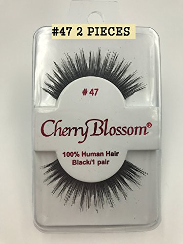 Cherry Blossom Fake Eyelashes Style 47 100 percent HUMAN HAIR -2 PIECES-
