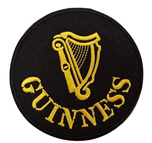 Guinness Patch -3 Inch- Official Merchandise Embroidered Iron-Sew on Badge St James Gate Brewery Dublin Ireland Travel Irish Souvenir