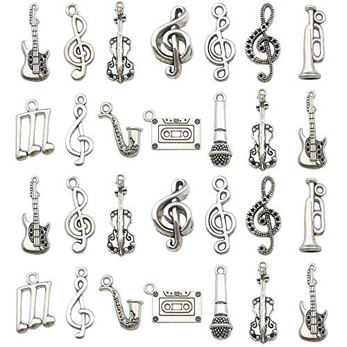 70PCS Music Charm Collection Wholesale Bulk Lots Instrument Music Notes Charms for Jewelry Making Mixed Smooth Tibetan Silver Metal Charms Pendants DIY for Jewelry Making Necklace Bracelet -CFM099- 70PCS Music Charm Collection Wholesale Bulk Lots Instrument Music Notes Charms for Jewelry Making Mixed Smooth Tibetan Silver Metal Charms Pendants DIY for Jewelry Making Necklace Bracelet -CFM099-