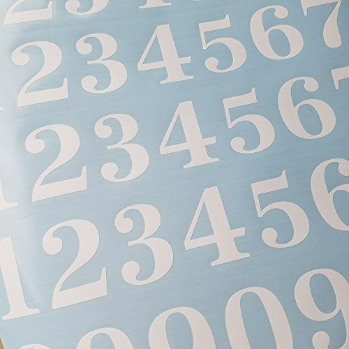 Classic Style Die Cut Vinyl Numbers (3 inch Matte White)