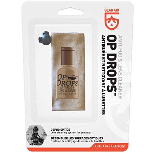GEAR AID Op Drops Anti-Fog and Lens Cleaner for Eyewear and Optics 0.25 fl oz -44053-