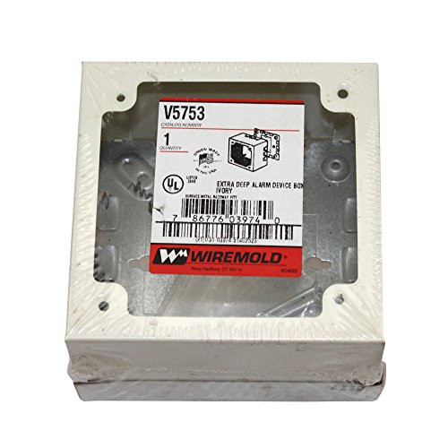 Wiremold / Legrand - V5753 - Raceway Metallic V500/V700 Box Double Gang Ivory Alarm Device 2-3/4"D I