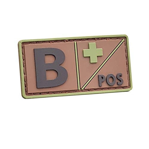 LEGEEON Multicam Small BPOS Blood Type B POS B plus PVC 1x2 inch OCP Morale Tactical Touch Fastener Patch