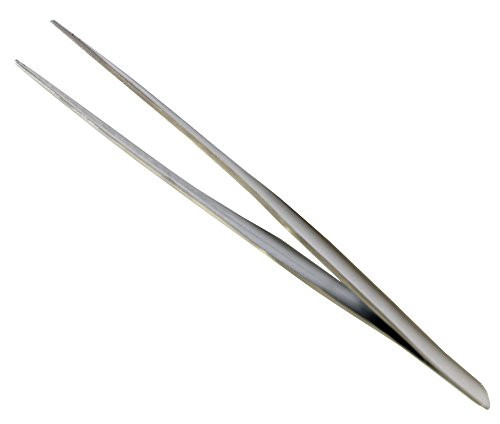 ToolUSA 7 Inch Nickel Plated Uitlity Tweezers With Straight Tips- S1-08528-Z03 - -Pack of 2 Pcs.-