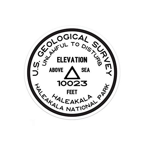 Haleakala National Park Sticker  Haleakala USGS Benchmark Sticker -3-