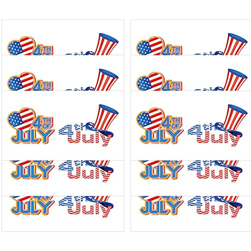 10 Pcs Independence Day Tattoos 4th of July Temporary Tattoo Waterproof American Flag Body Face Art Stickers Patriotic Temporary Tattoos for Usa Party Favors Decoretions Accessories -G-
