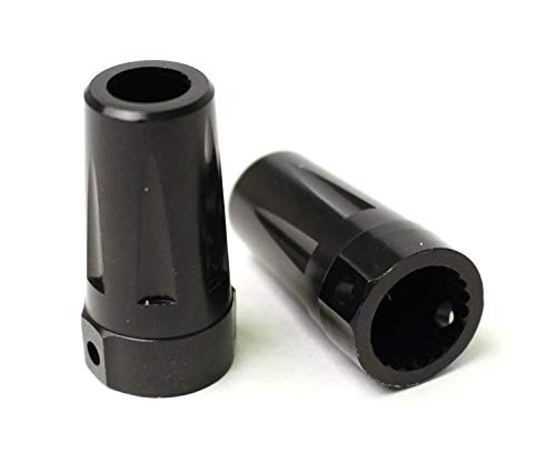 Racers Edge 1871Bk 1/10 Yeti Aluminum Rear Axle Cups (Pair) - Black