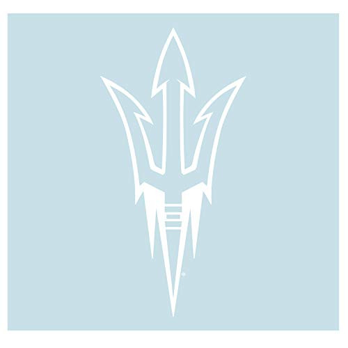 Craftique Arizona State Sun Devils Decal -WHT Pitchfork Decal -3"4"6"12"18"- 6 in-