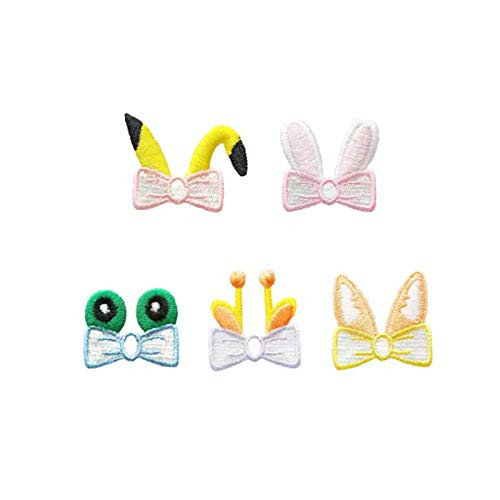 Sourcemall 15PCS Iron on-Sew on Patches Cartoon Bowknot Patches for DIY Clothing Jackets Jeans Backpacks Hats Phone Cases Arts Craft Sew Making