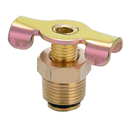 Baosity NPT 3-8" Solid Brass Drain Valve Compressor Air Tank Port Fittings Petcock Water Drain Valve Replacement Part