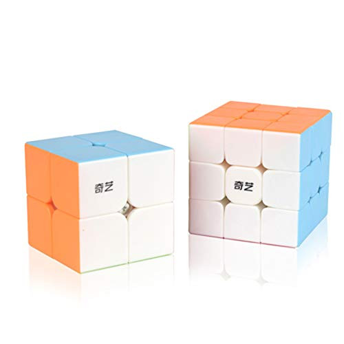 Little Golden Elephant Speed Cube Set Stickerless Magic Cube Set of 2x2x2 3x3x3 Cube  Qidi S 2x2 Warrior S 3x3 Stickerless Puzzle Toy Pack