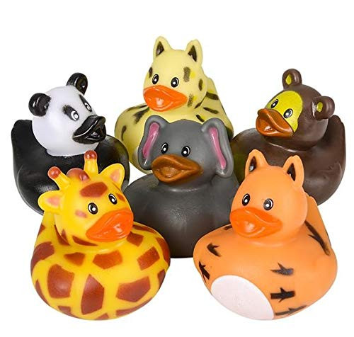 Rhode Island Novelty 2" Zoo Animal Rubber Ducks | Set of 24 Rhode Island Novelty 2" Zoo Animal Rubber Ducks | Set of 24