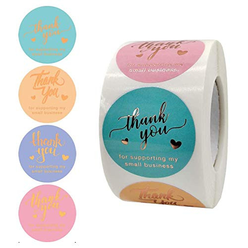 Thank You for Supporting My Small Business Stickers 1.5inch 500PCS Self-Adhesive Thank You Stickers for Small Business Bakeries Handmade Goods Thank You for Supporting My Small Business Stickers 1.5inch 500PCS Self-Adhesive Thank You Stickers for Small Business Bakeries Handmade Goods