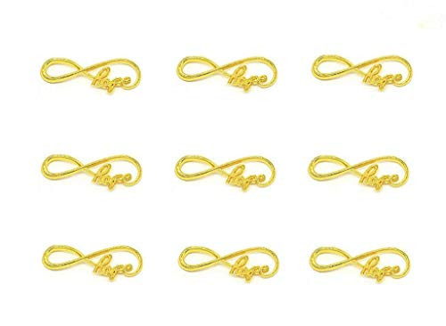 40pcs Infinity Hope Symbol Connectors Charms Pendants for DIY Bracelet Necklace Jewelry Making Accessories-Golden- by Alimitopia